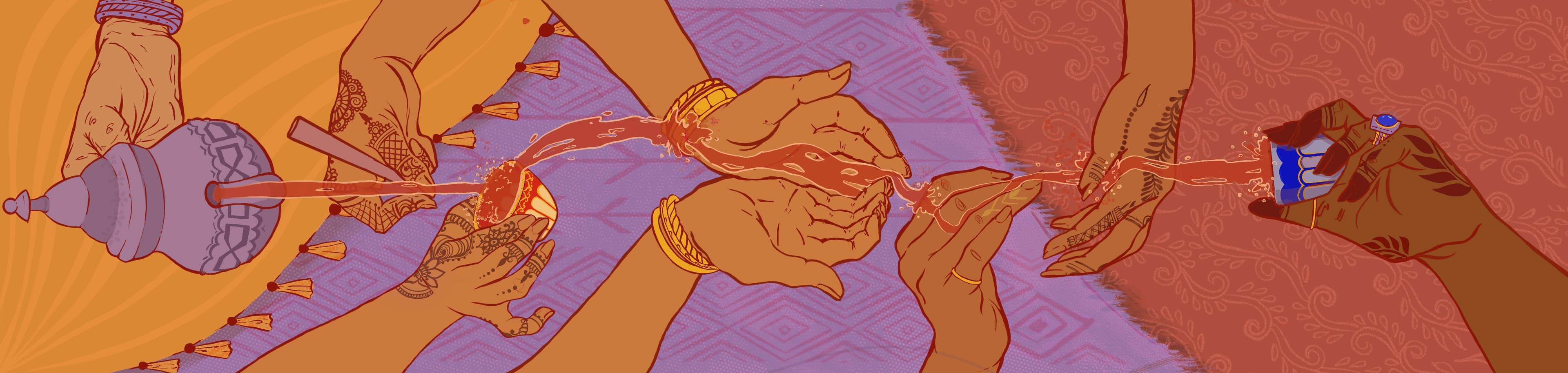 Pattern design for Spill the tea Longboard